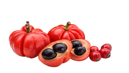 red guarana isolated on white background PNG.AI GENERATED
