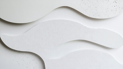 Obraz premium Abstract White Sculpted Forms And Texture