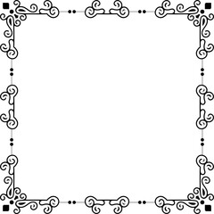 frame vintage, classic vector decoration, line art