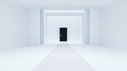 Fototapeta premium Lost in the Snow: A Maze-like Corridor with No Escape