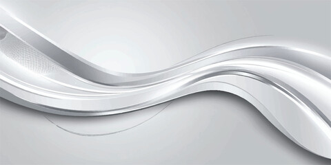 A sleek, modern, high-tech abstract background illustration featuring a predominantly white color scheme with subtle, futuristic glowing accents, composed of intricate, swirling patterns and shapes, e