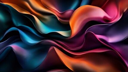 Obraz premium Abstract Colorful Swirling Silk: A Symphony of Hues