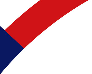 Texas Independence Day flag sticker on top left corner with copy space transparent background, PNG Vector illustration.