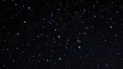 Night sky with stars sparkling on black background Generative AI