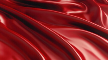 Obraz premium Abstract background luxury cloth. Wavy folds of grunge red silk fabric texture satin luxurious ,Generative Ai