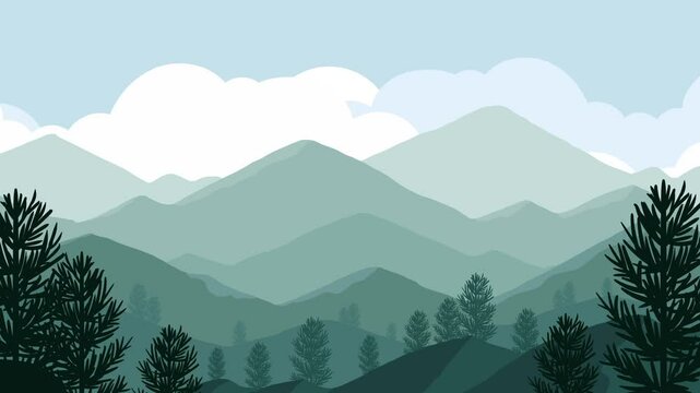 green hills view during the day vector