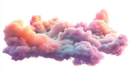 Fototapeta premium A surreal arrangement of pastel-hued clouds, vibrant pinks, purples