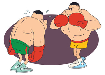 Two funny boxers.