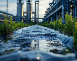 Environmental protest banners on water scarcity issues