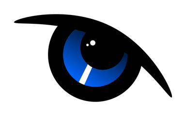 Blue Eye Vector Design with Sharp Style