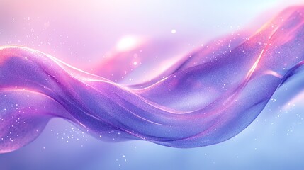 Glimmering Purple Wave: Abstract Dreamlike Fabric Design