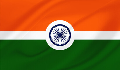 Realistic National Flag of  India