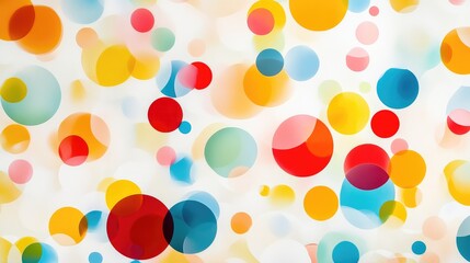 Colorful Abstract Shapes Over Soft Background in Vibrant Design