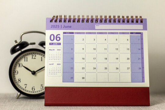 Desk calendar for June 2025. Calendar for planning and managing every day.