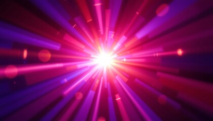 Abstract Radiance: A Symphony of Pink and Purple Light Rays