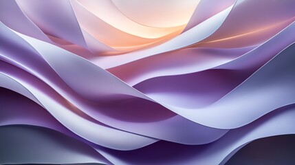 Abstract Lavender Waves: Serene, Fluid, and Elegant Paper Design