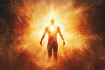 Obraz premium An abstract depiction of God as an infinite, glowing energy source