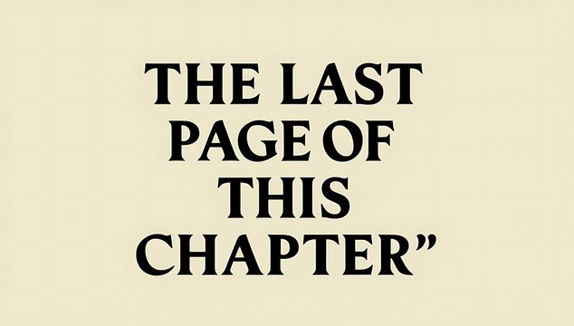 The Last Page Of This Chapter