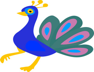 illustration of a peacock
