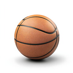 Fototapeta premium Realistic orange basketball isolated on a white background