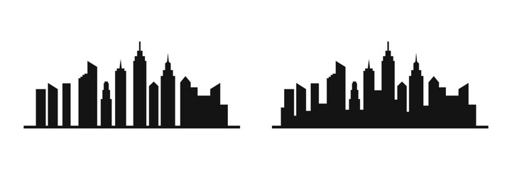 City silhouette. City landscape. modern cityscape skyline, modern buidling. Vector illustration © Virdauso