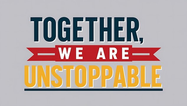Together We Are Unstoppable A Motivational Poster - Powered by Adobe