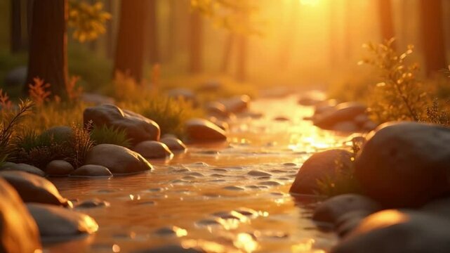 Golden Liquid Splashing, Pouring, and Pooling. Concept of luxury, richness, and abundance.