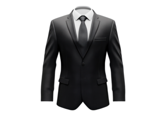 Business suit isolated on transparent background.