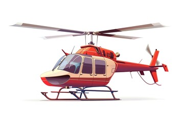 Helicopter elegant icon on white background.