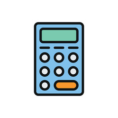 Calculator stationary icon with a clean and digital aesthetic, perfect for enhancing technology, work, or analytical-themed projects