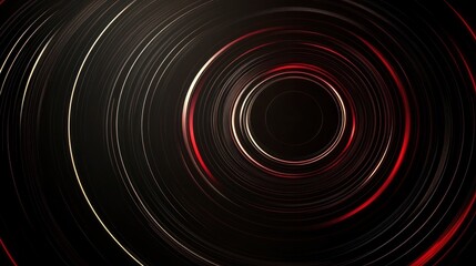 Obraz premium Concentric Rings: A Dark, Glowing Abstract Composition