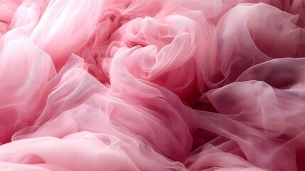 Fototapeta premium pink tulle fabric with layers and texture