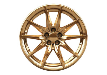 Obraz premium Golden car wheel award concept.