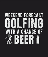 Obraz premium unique golf beer t-shirt design