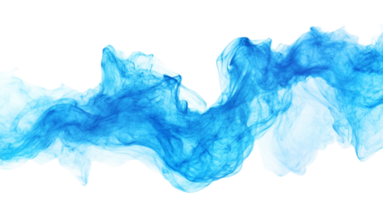 Abstract blue waves isolated on white background.