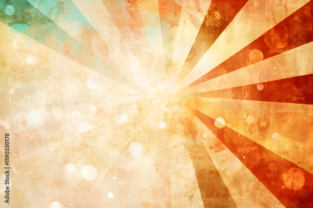 Poster a vibrant, abstract background featuring rays of light and a soft, textured appearance, creating a w