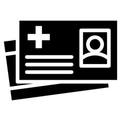 Obraz premium Health Insurance Card Icon Element For Design