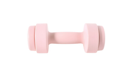 pink dumbbell isolated on white