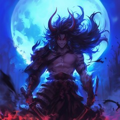 Obraz premium 悪魔男