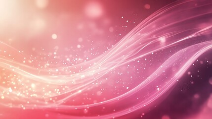 Obraz premium Abstract Pink Wave Background With Sparkling Lights