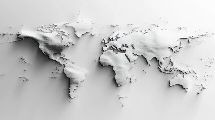 Obraz premium A world map made of dots and lines, forming an arrow shape that points to various continents in a sleek, modern design