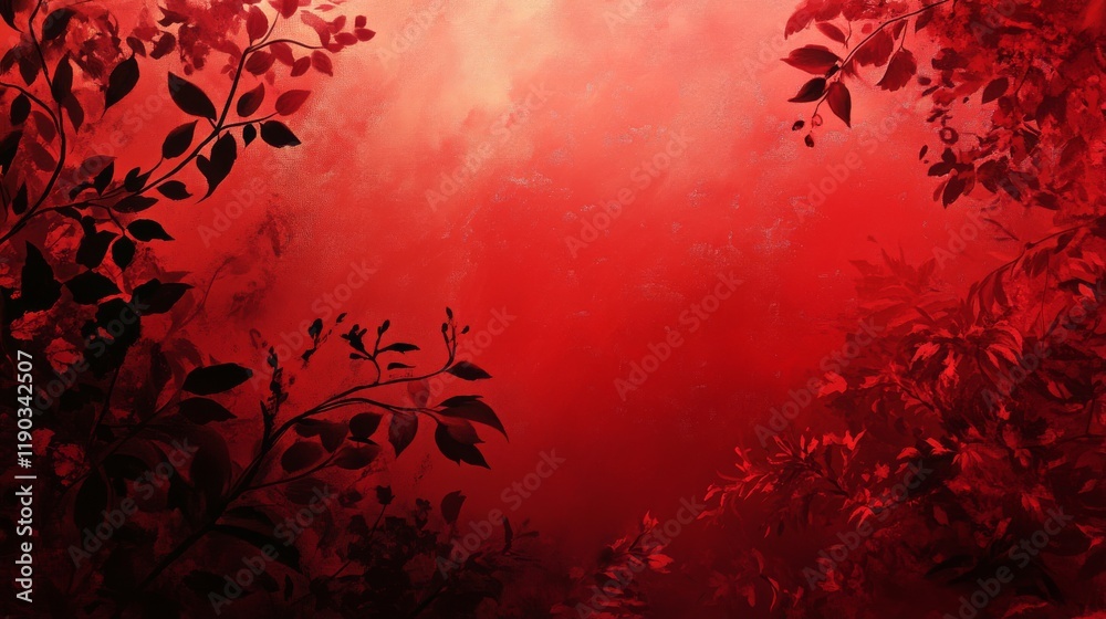 Poster abstract red background with smooth gradients and subtle textures, creating a bold and dynamic visua