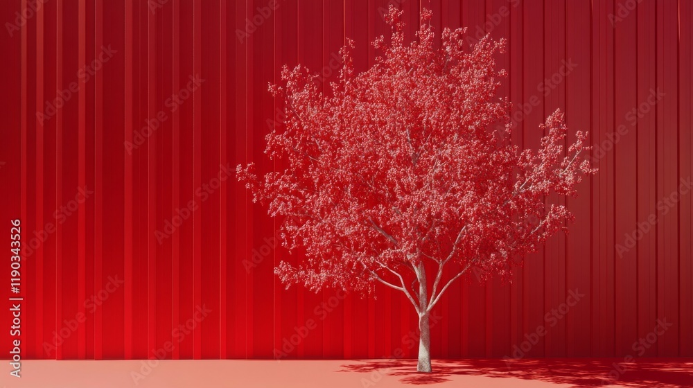 Poster abstract red background with smooth gradients and subtle textures, creating a bold and dynamic visua