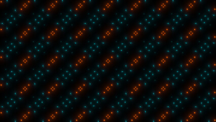 Blue and Orange Neon Cyber Geometric Pattern Background