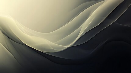 Abstract Beige and Dark Gray Wave Design