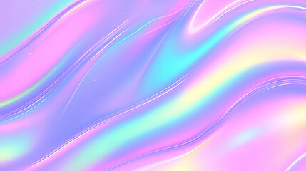 Holographic Dreams: A vibrant and ethereal swirl of iridescent colors creates a mesmerizing, abstract background perfect for modern, stylish designs.