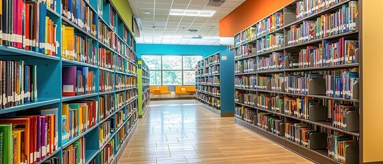 A public library featuring a section dedicated to African American history and literature, shelves filled with inspiring titles