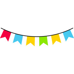 Fototapeta premium Colorful Party Flag Vector