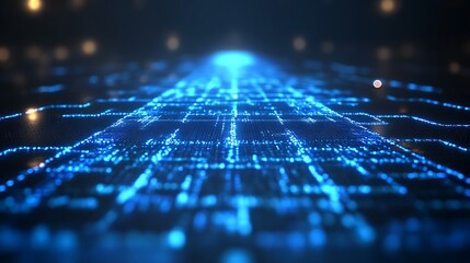 Obraz premium Abstract Digital Network Data Flow Pathway