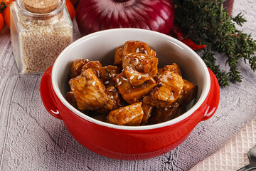 Chicken fillet with soya teriyaki sauce